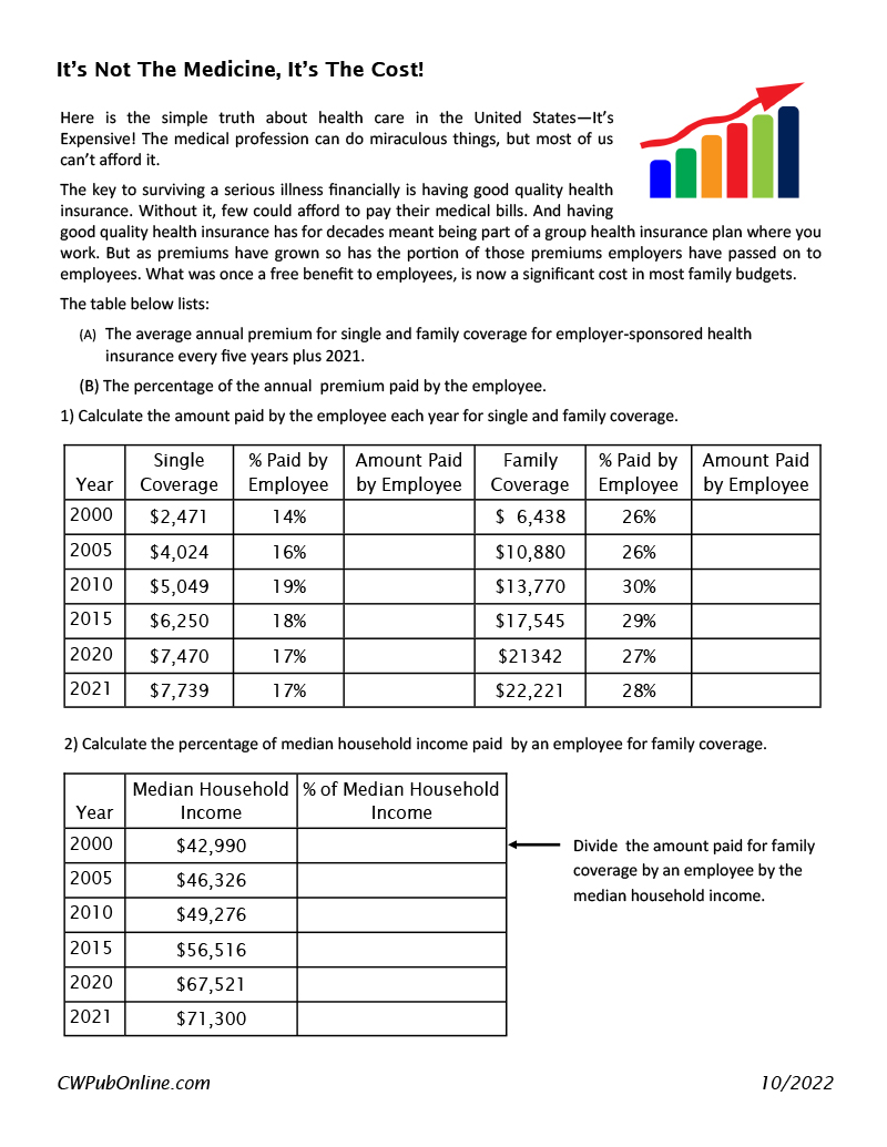 health insurance worksheet