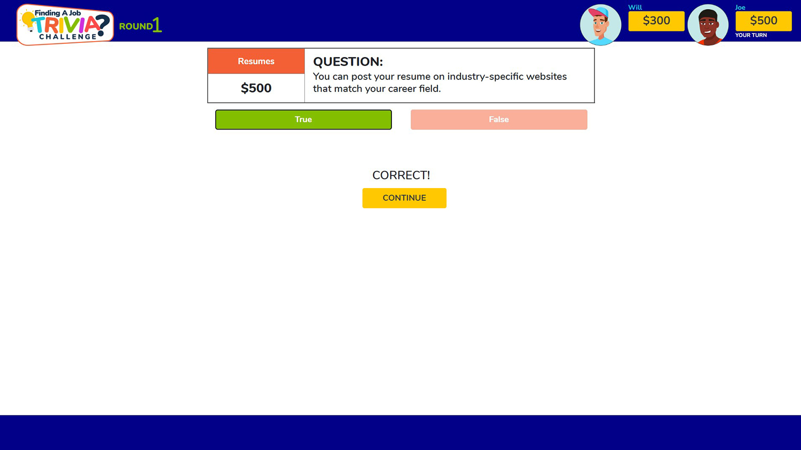 Finding A Job Trivia Challenge