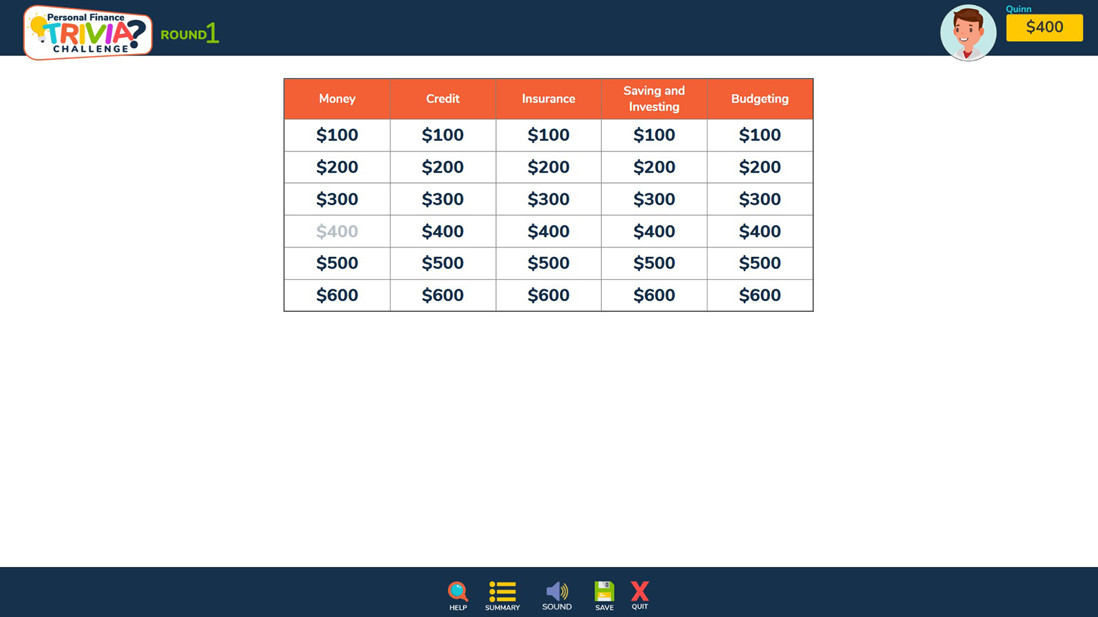 Personal Finance Trivia Challenge