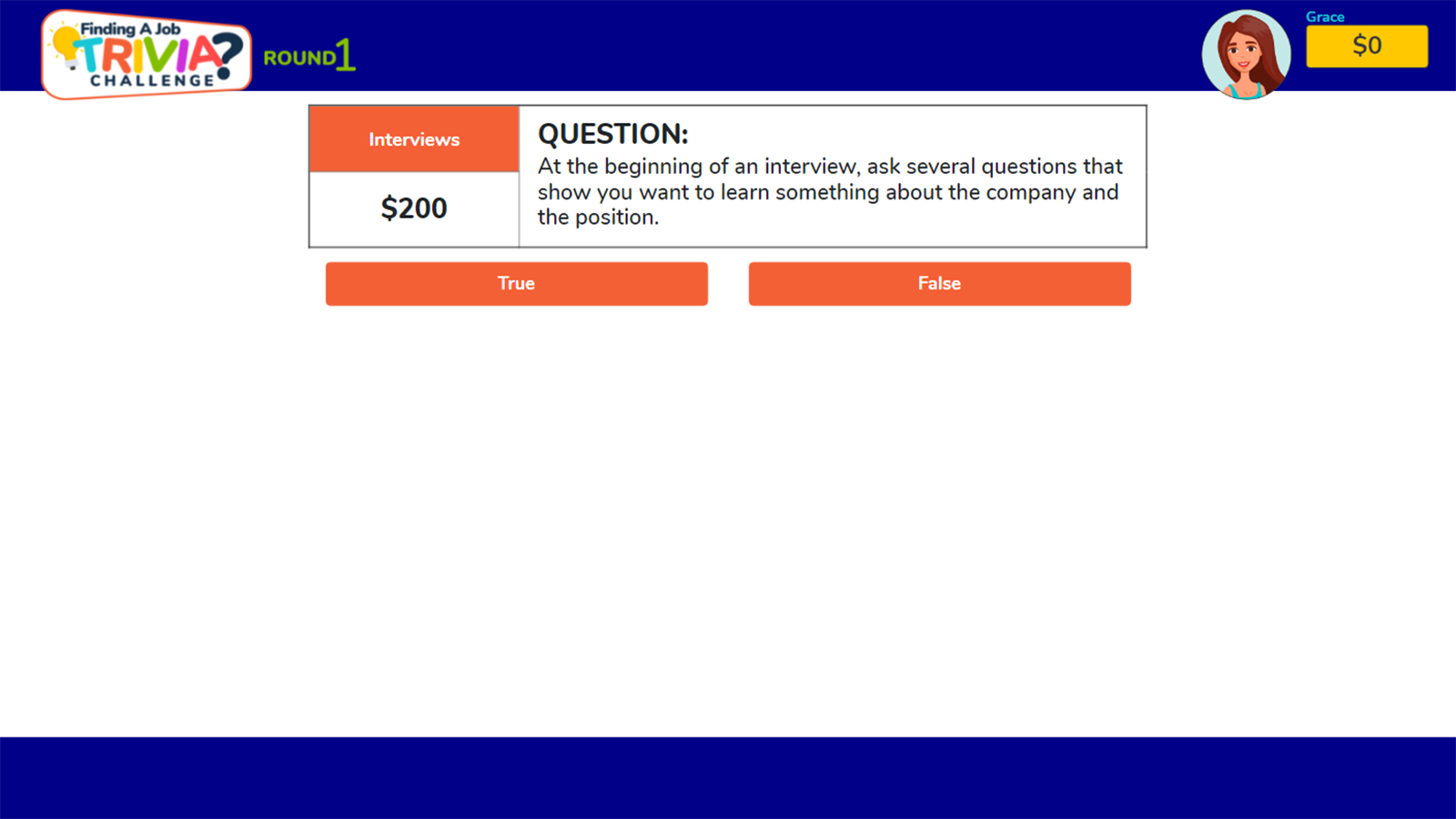 finding a job trivia